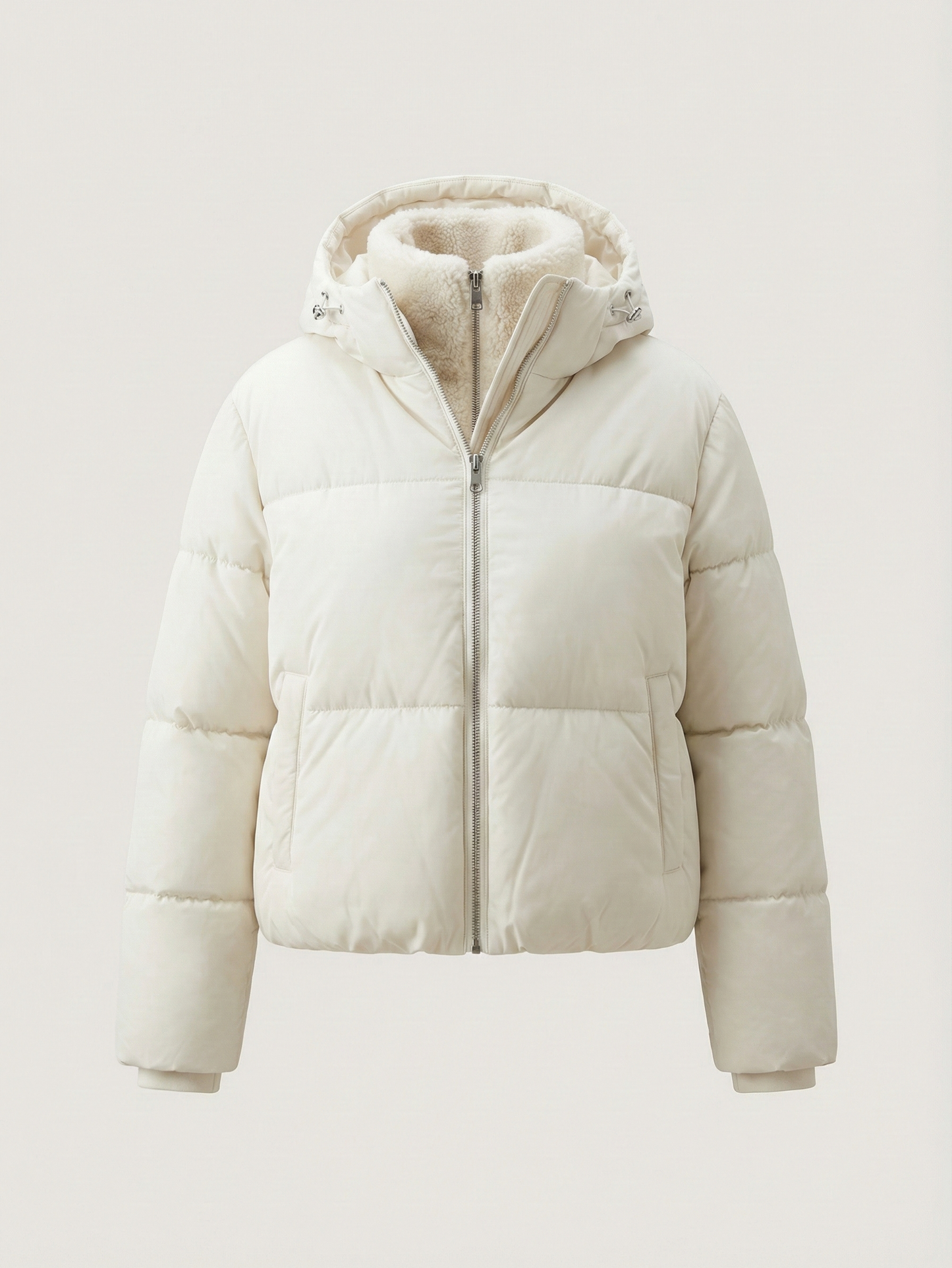 Joane | Hooded Short Puffer Jacket with Plush Lining