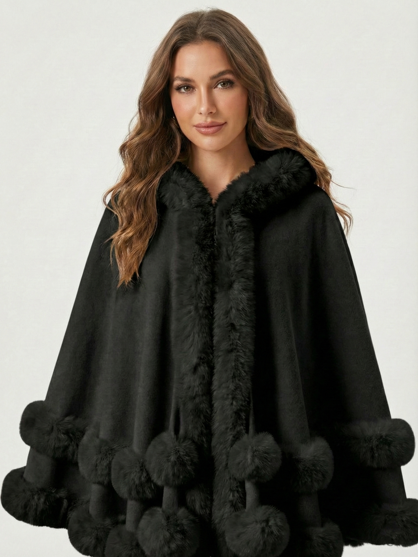Norway | Faux Fur Trim Winter Cape