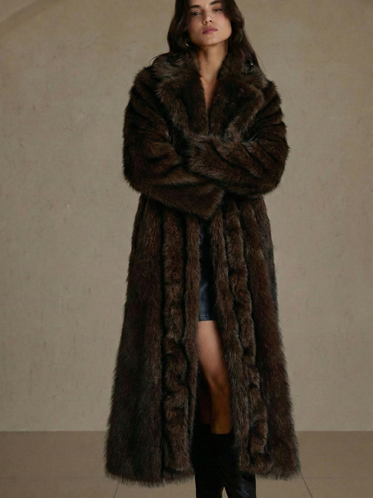 Abbie | Long Faux Fur Coat