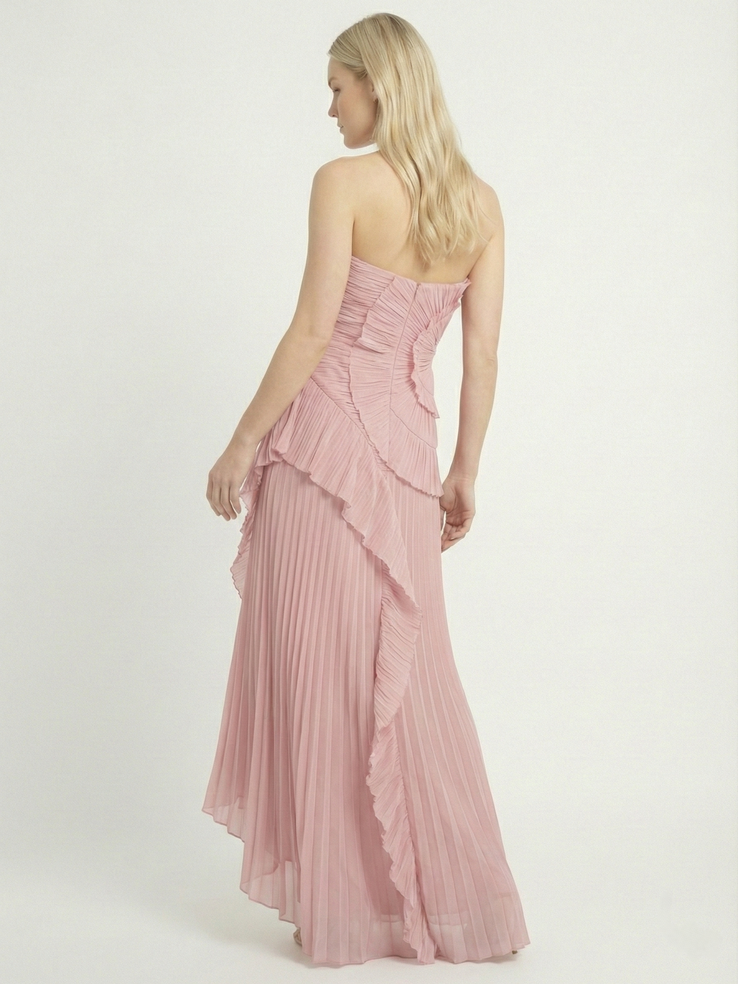 Catherine Ruffle Dress (Free Pearl Clutch)
