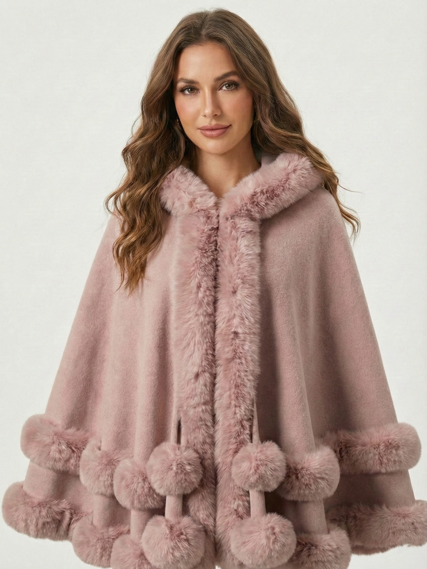 Norway | Faux Fur Trim Winter Cape