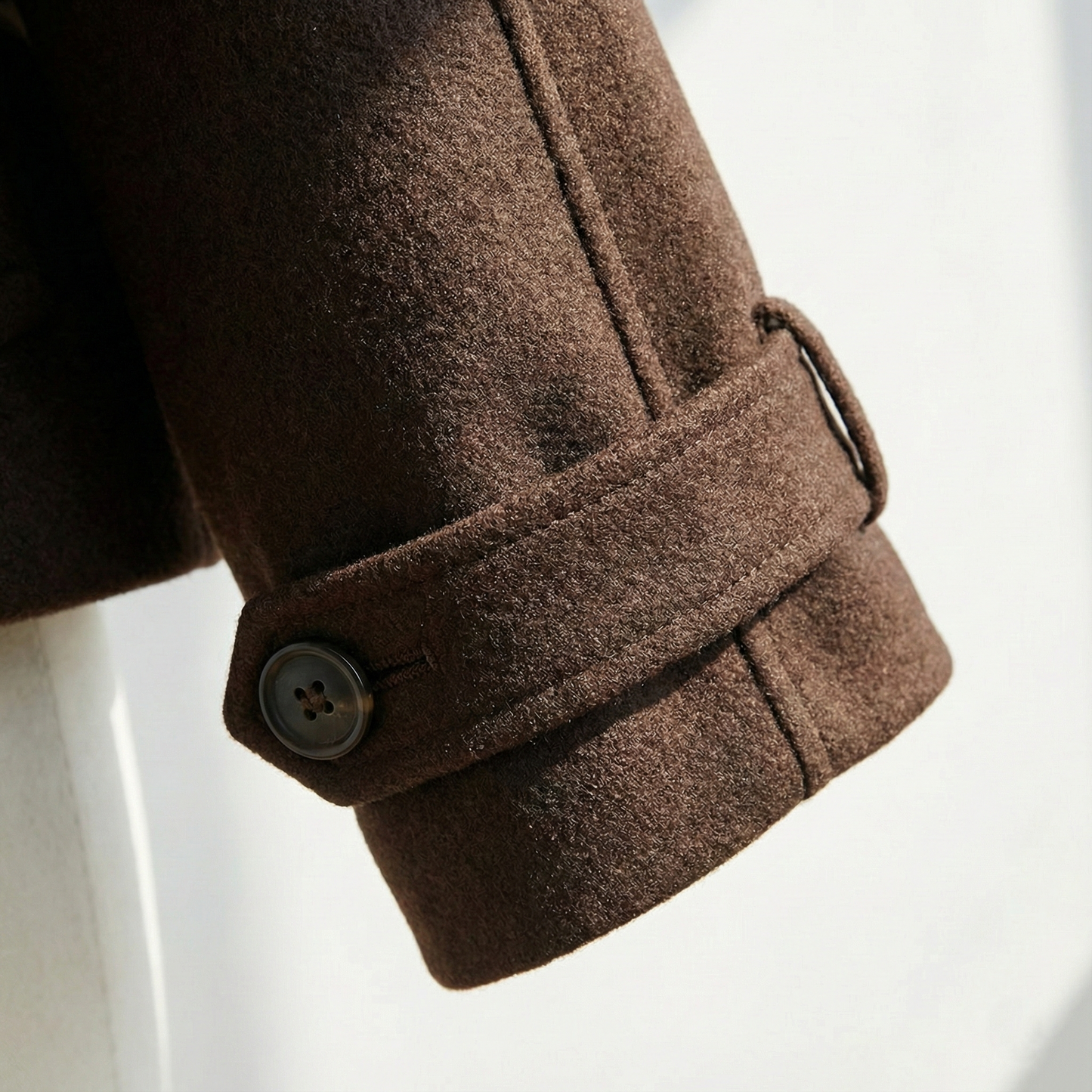 Camille | Brown Blend Cropped Trench Jacket