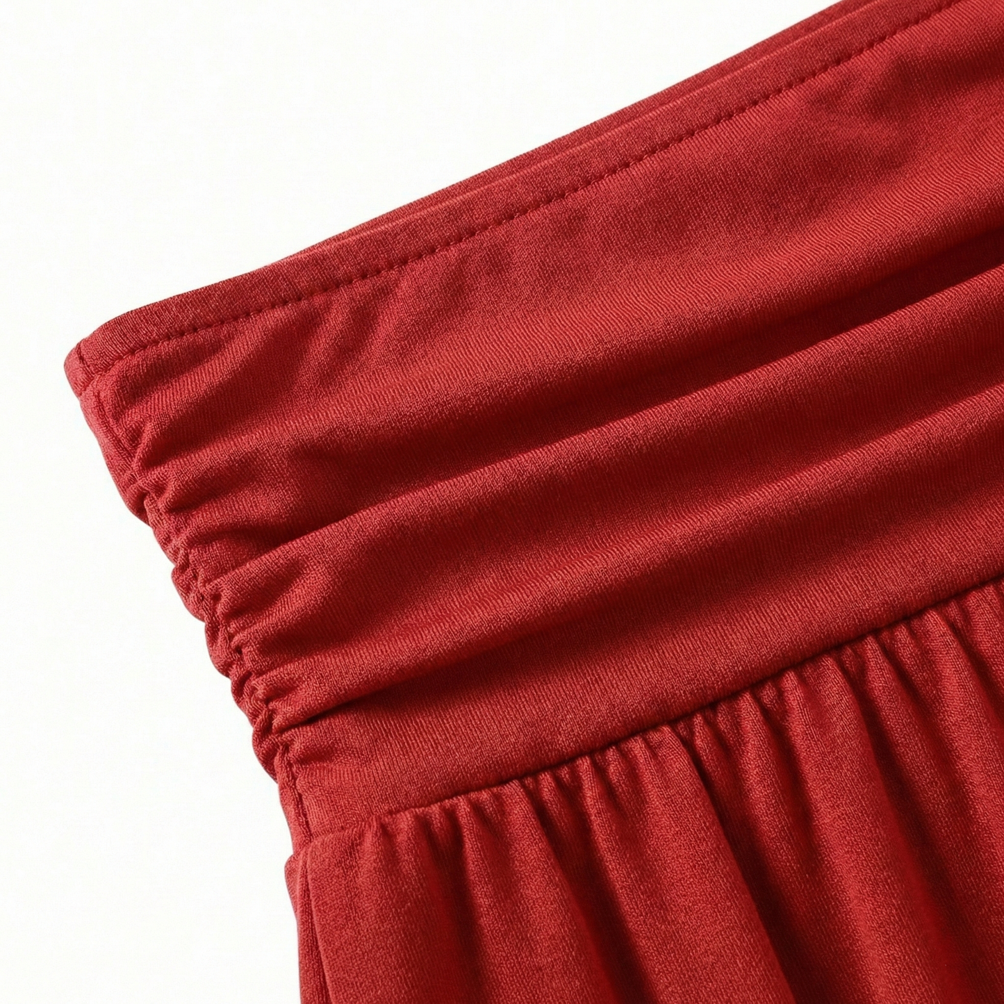 Amy | Stretchy Ruched V-Neck Wide-Leg Jumpsuit