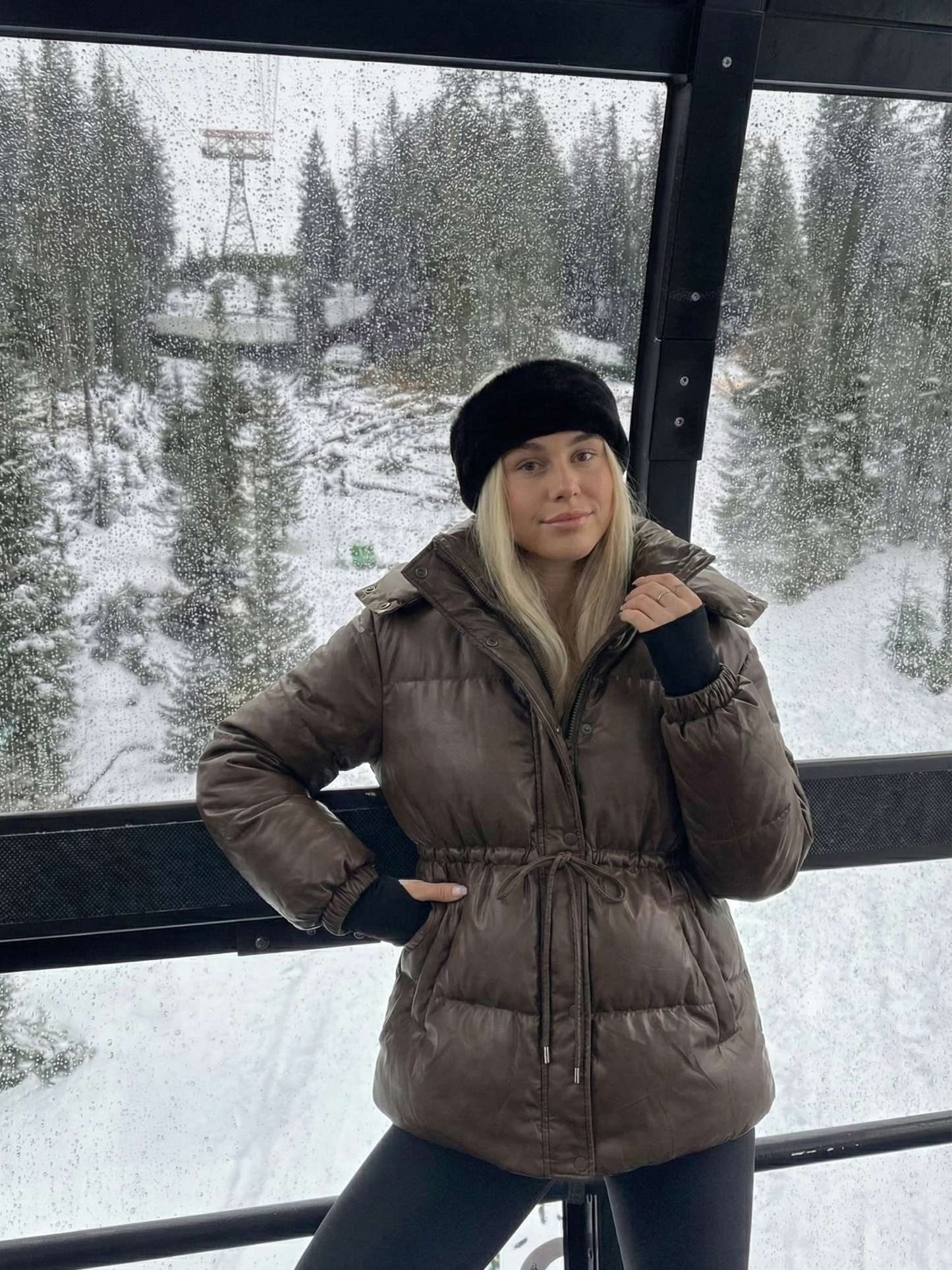 Maggie | Belted Puffer Jacket with High Neck