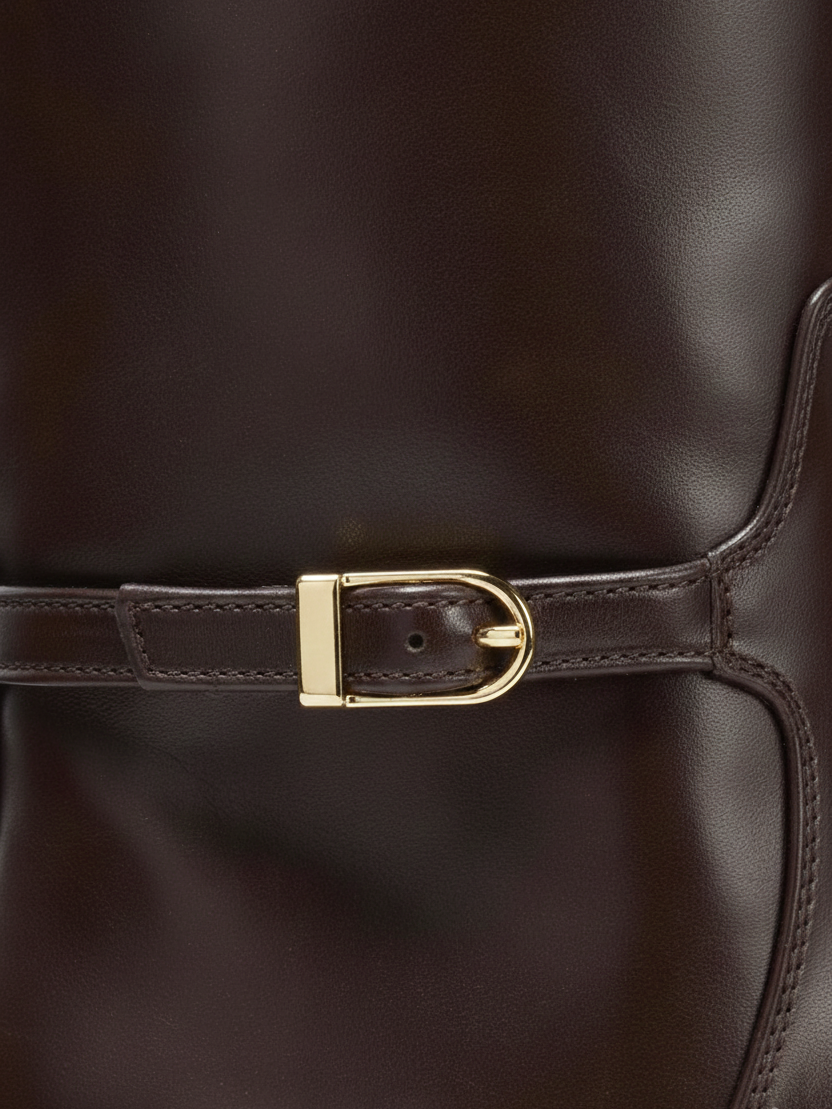 Bristol | Brown Classic Faux Leather Riding Boots
