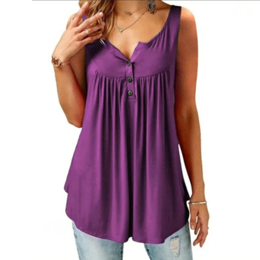 Saashi Solid U Neck Tank Top