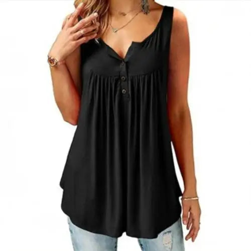 Saashi Solid U Neck Tank Top