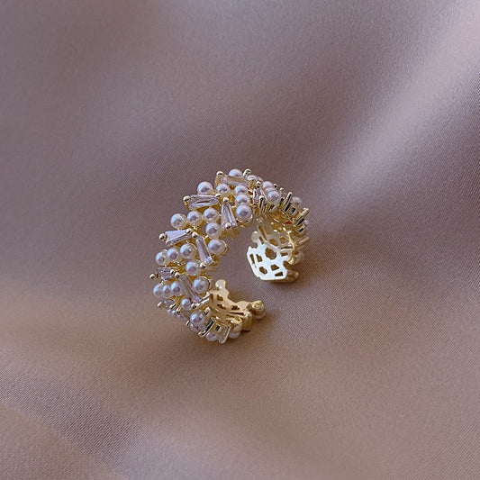 VIVIAN RING Resizable White Gold