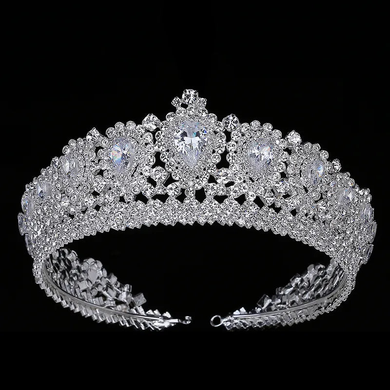 Saashi Elegant Crystal Wedding Tiara - Hadiyana New Bling Crown
