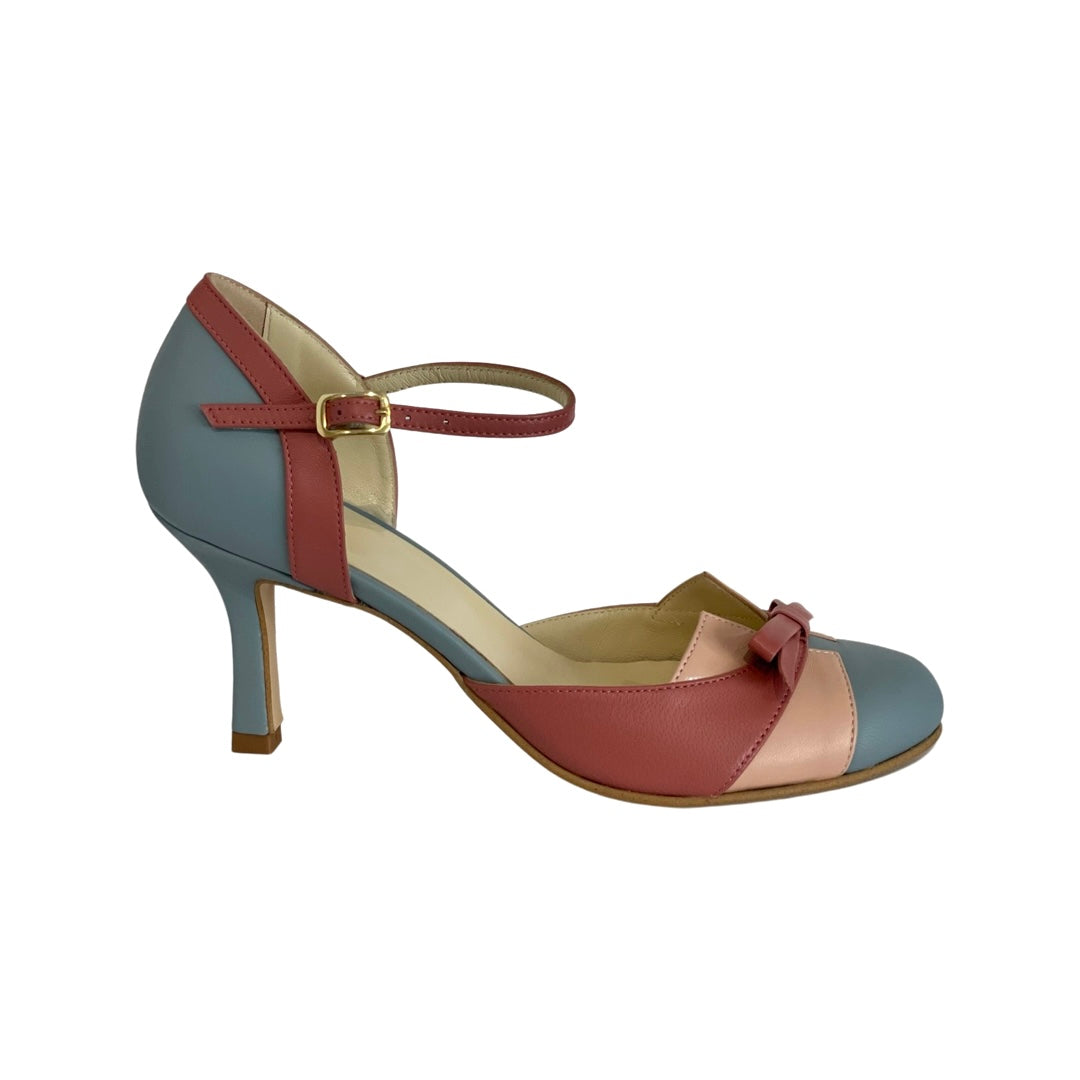 Juliette | Two-tone Stiletto Heels with Bow