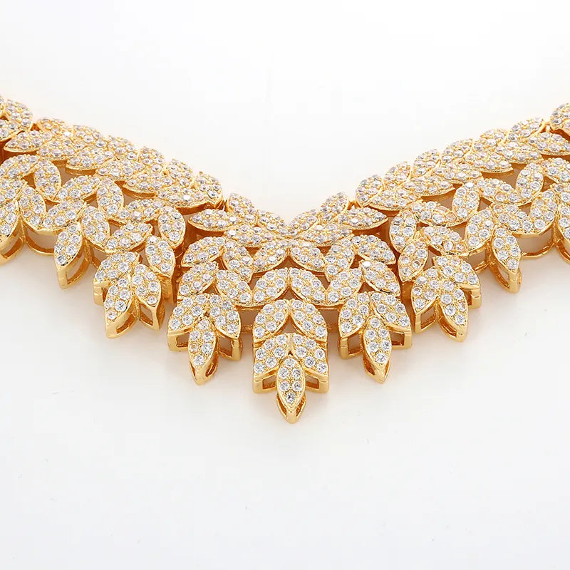 Saashi Noble Micro Pave CZ Jewelry Set - Hadiyana Trendy Dubai Style