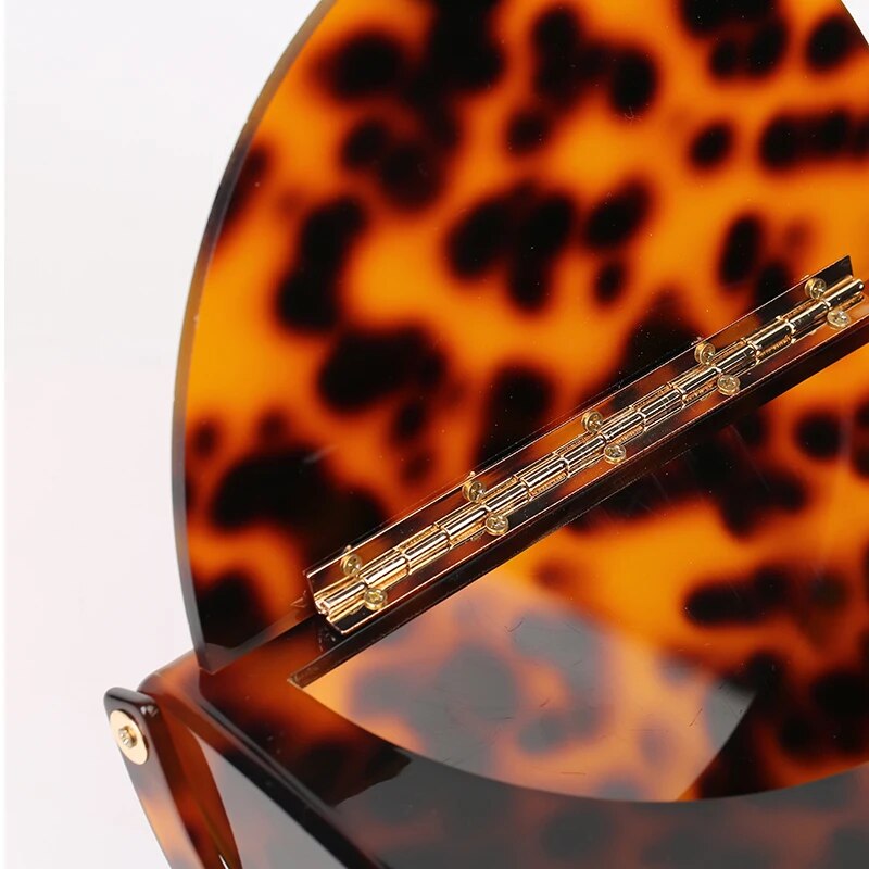 New Fashion Brand Leopard Acrylic Bag Women Classic Tortoise Print Handbags Party Prom Evening Bags Clutches Ladies Wallet