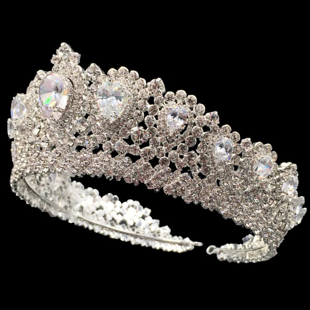 Saashi Elegant Crystal Wedding Tiara - Hadiyana New Bling Crown