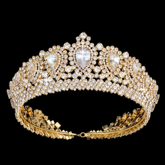 Saashi Elegant Crystal Wedding Tiara - Hadiyana New Bling Crown