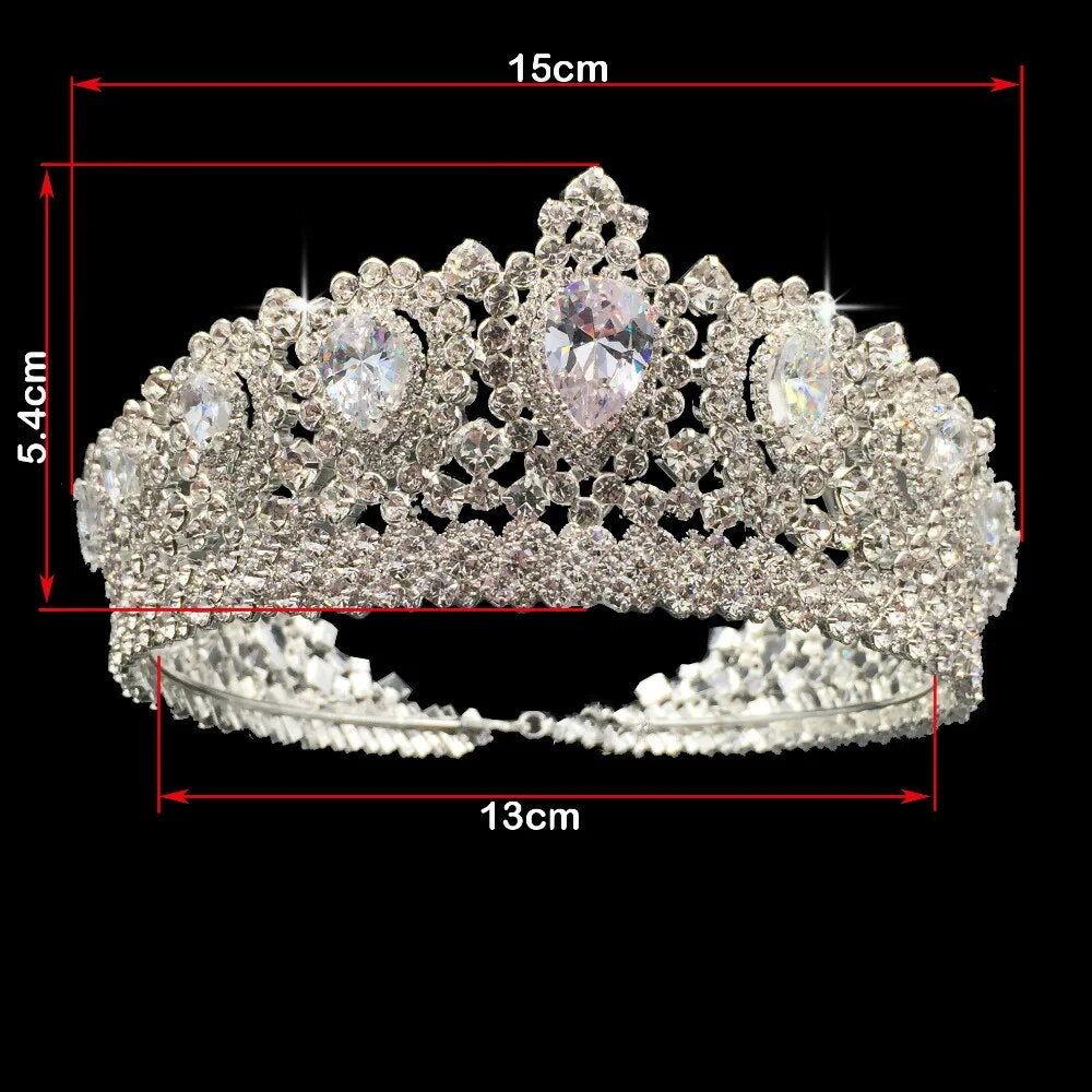 Saashi Elegant Crystal Wedding Tiara - Hadiyana New Bling Crown