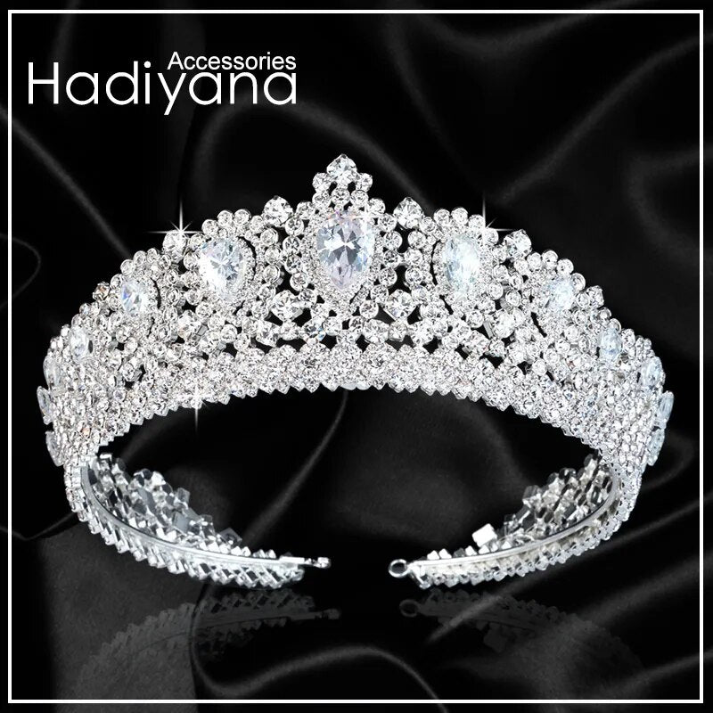 Saashi Elegant Crystal Wedding Tiara - Hadiyana New Bling Crown