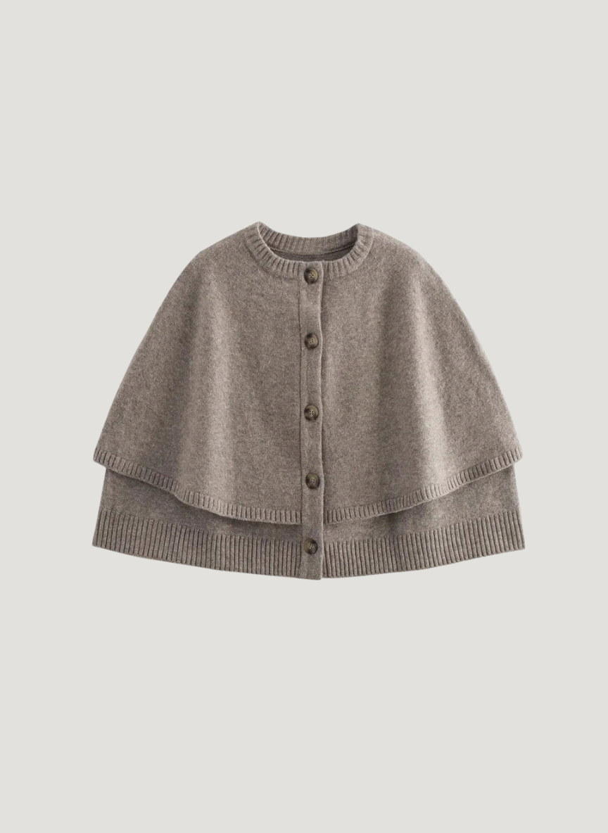 Women's Button-Up Knit Cape Sweater BLAKE