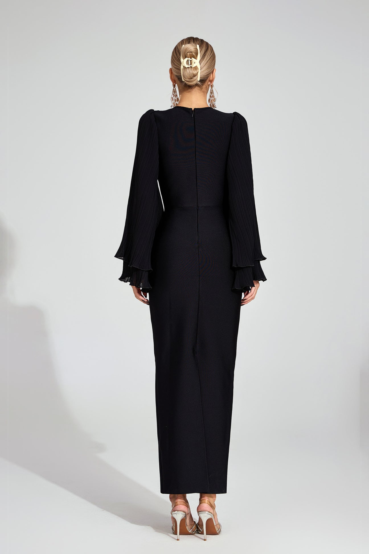 Seraphina Bell Sleeve Rhinestone Gown