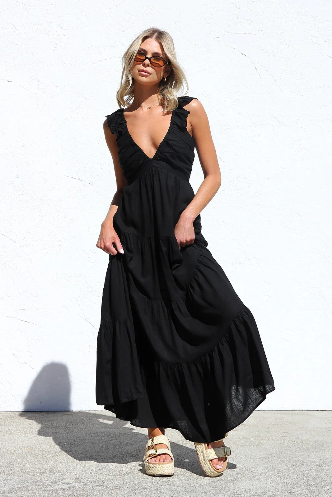 Sweet At Heart Floral Print Maxi Dress - Pink