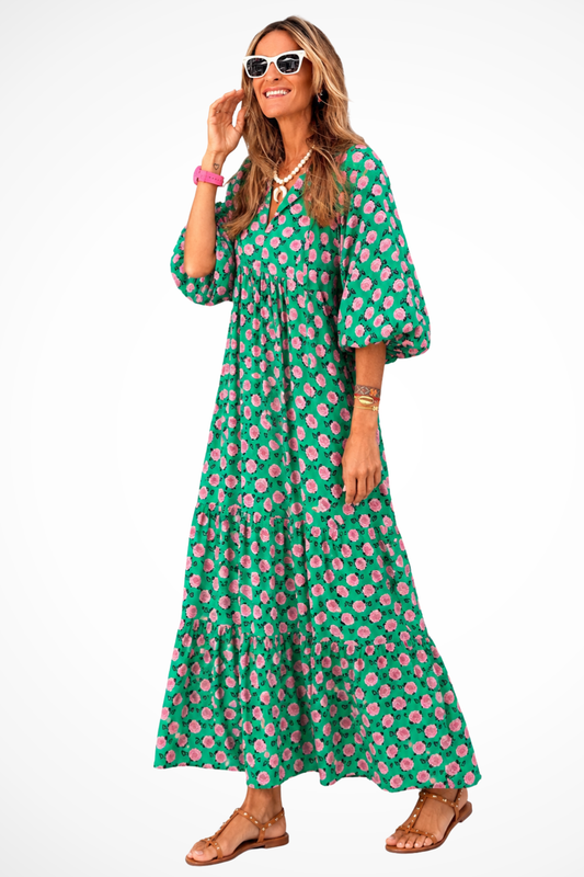 Fiorella — Lightweight Floral Tiered Maxi Dress With Relaxed Summer Fit