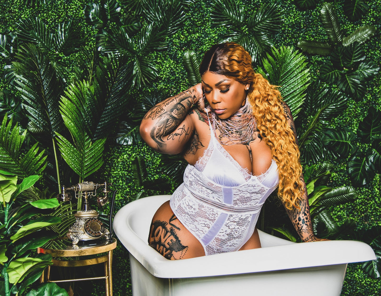 Ladies Sexy Satin Lace Combo Teddy-Bodysuit available in Blk, Nude or White