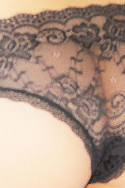 Ladies Black Sexy Lace Bikini Panty
