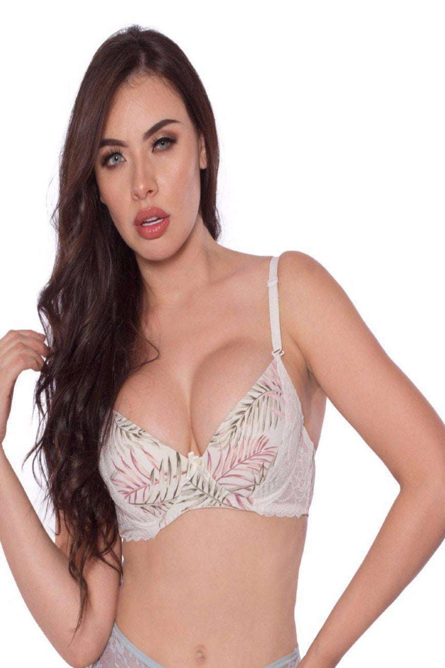 Ladies Sexy Palm Print Push-Up T-shirt Bra