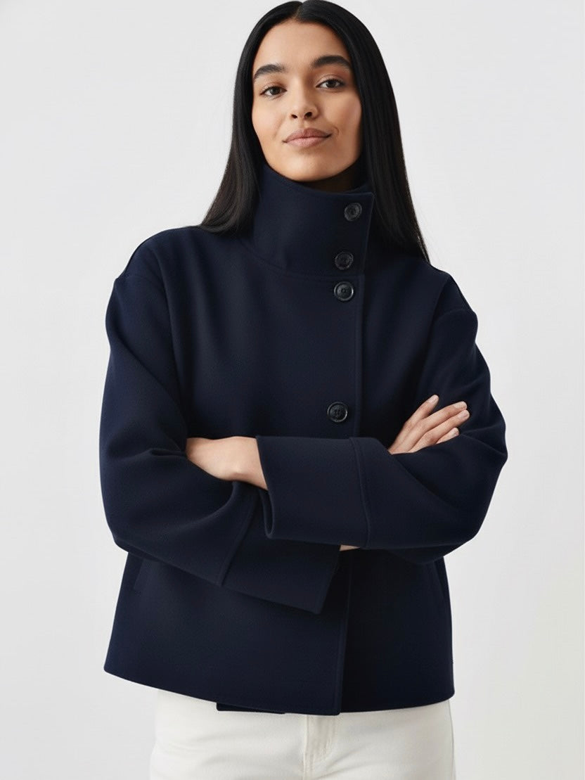 Martha | High-Neck Buttoned Jacket