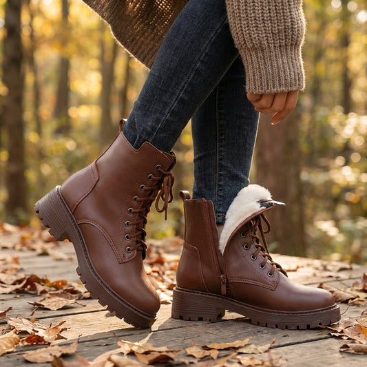 Frostara Insulated Ankle Snow Boots — 5 Wool & Fur Style Options