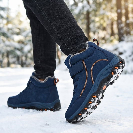 Frostonix Men's High-Top Winter Boot — Insulated in Black & Blue