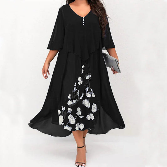 Marina | Flowing Floral Midi Dress