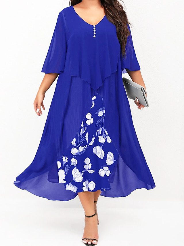 Marina | Flowing Floral Midi Dress