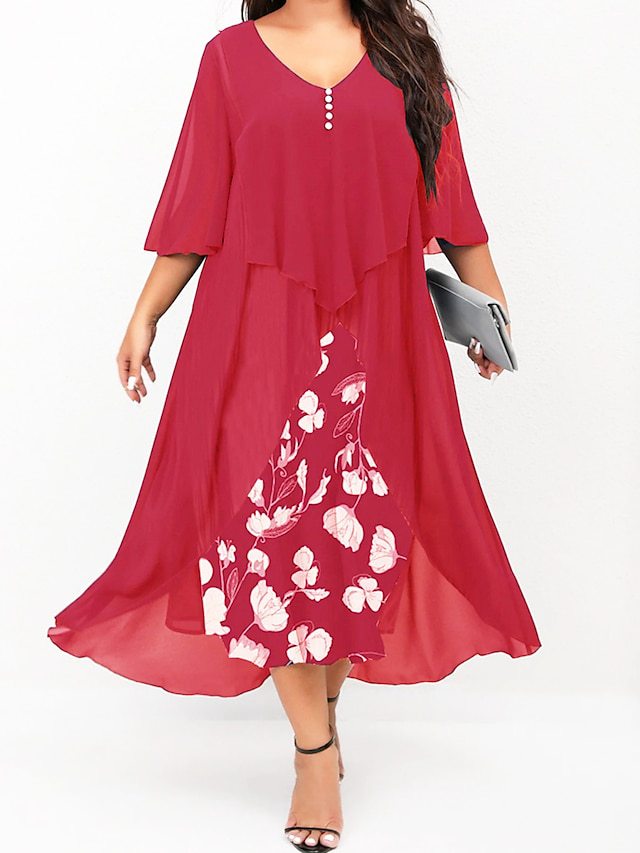 Marina | Flowing Floral Midi Dress