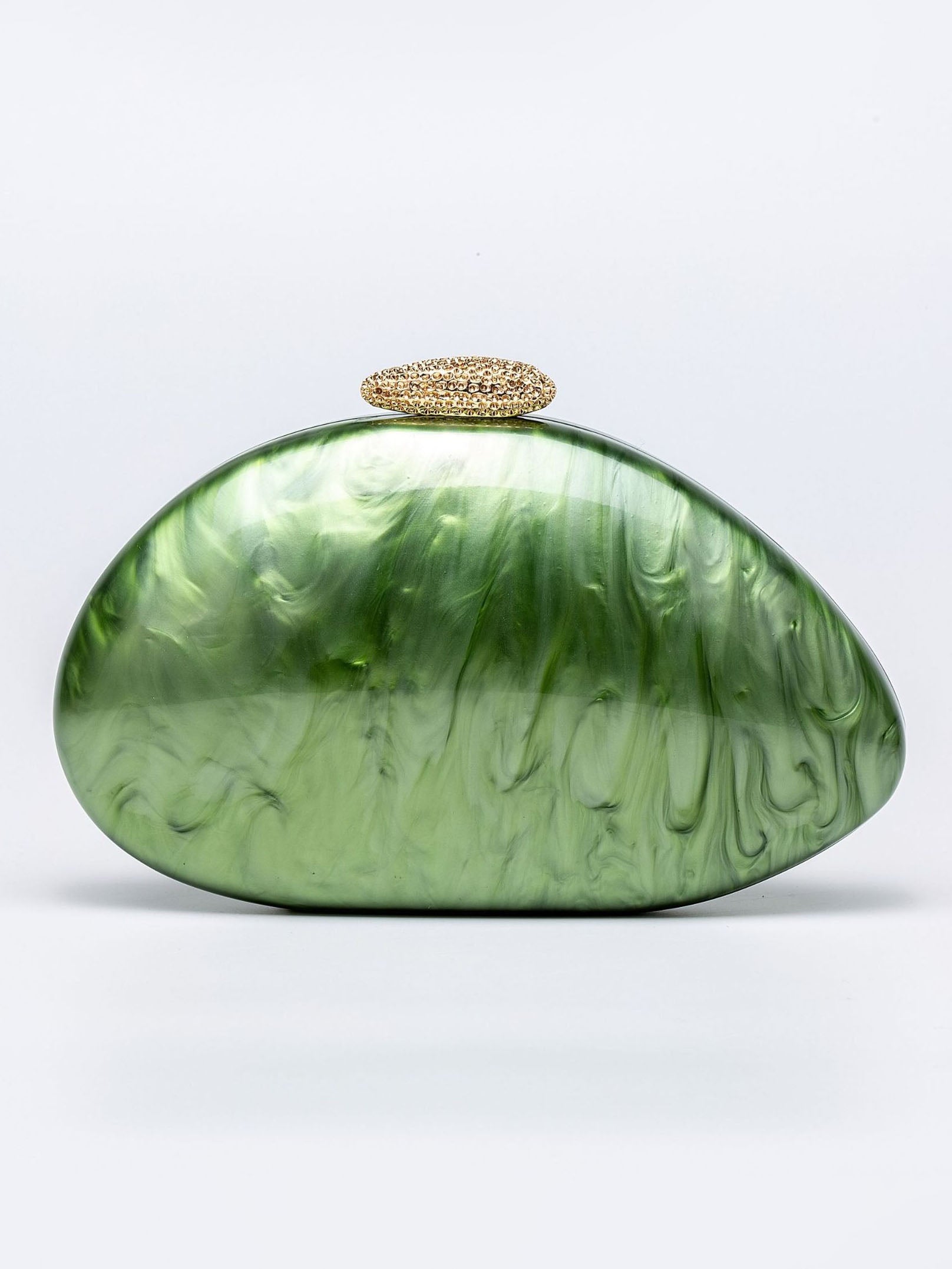 Fashionable Special-shaped Shell Acrylic Wedding Bag Green