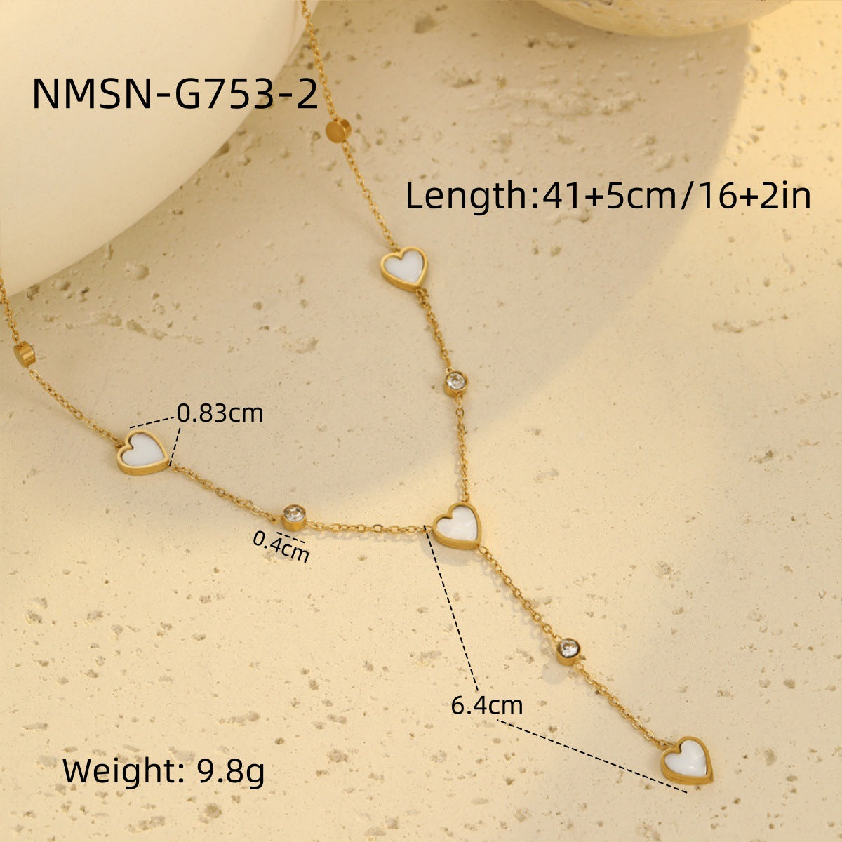 Light Luxury Minority Necklace High Grade Tassel Heart Clavicle Chain Heart Shaped Stainless Steel Necklace Neck Accessories Women One Size Multi2