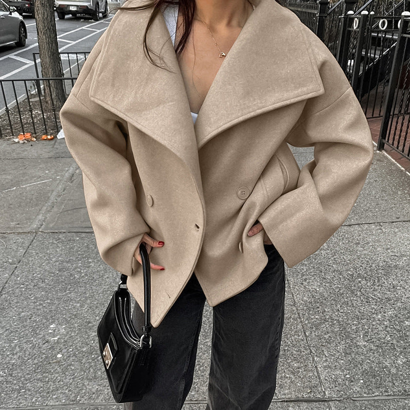 Women's Loose Beige Fashion Jacket Coat