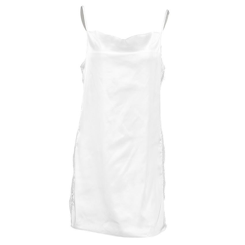 Sexy Satin Cami with Side Lace Inserts