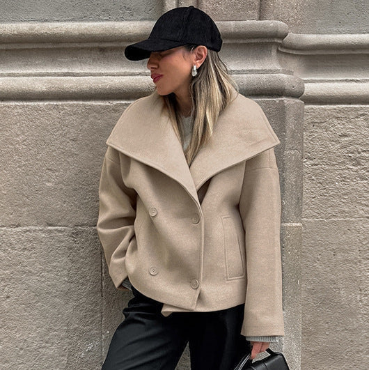 Women's Loose Beige Fashion Jacket Coat
