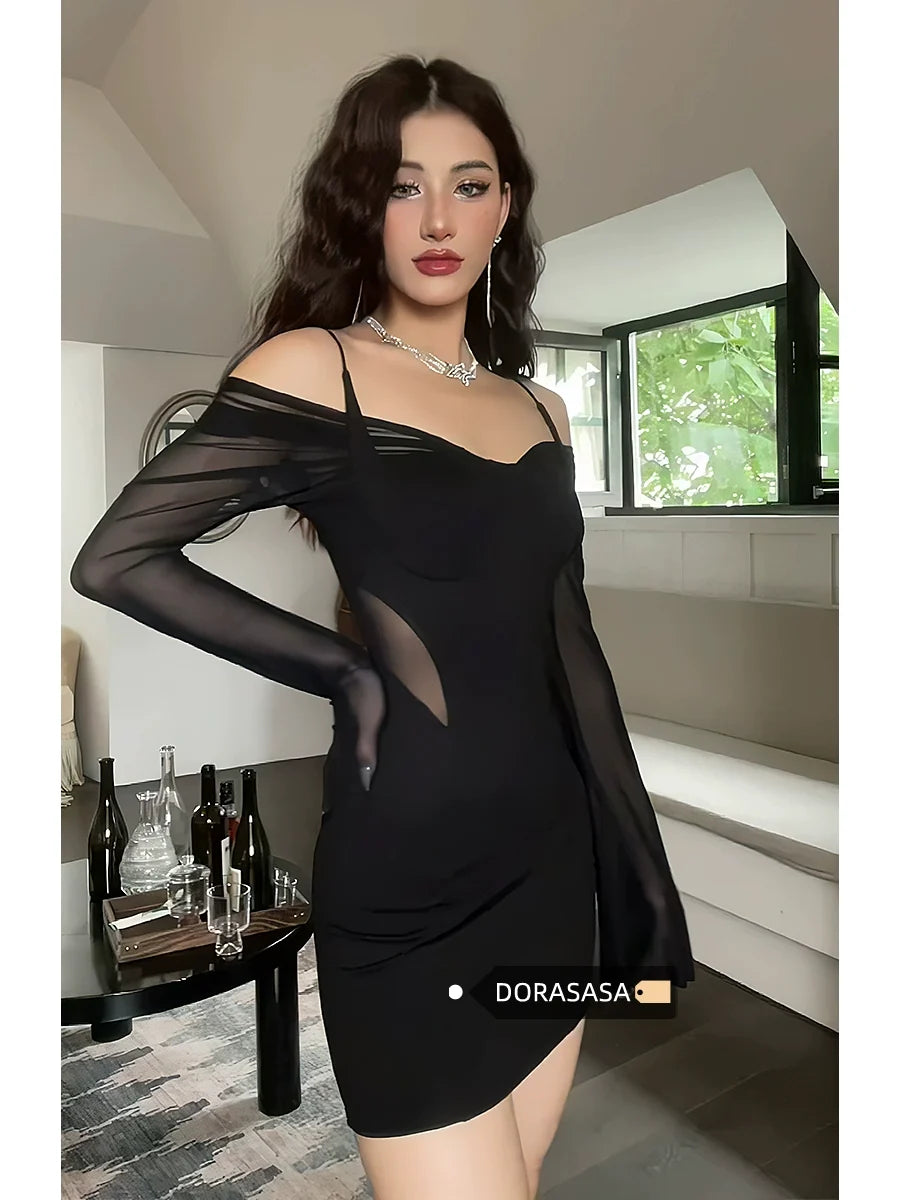 Saashi Patchwork Dress - Fried Street, Stylish Unique, Slim Mesh