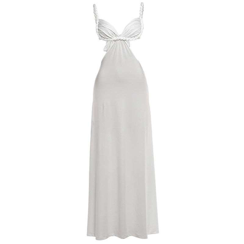 Sexy White Long Maxi Tankini Grecian like Dress White