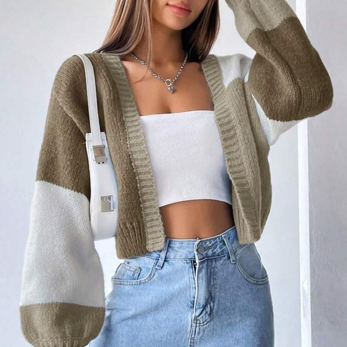 Adline | Cardigan à blocs de couleurs