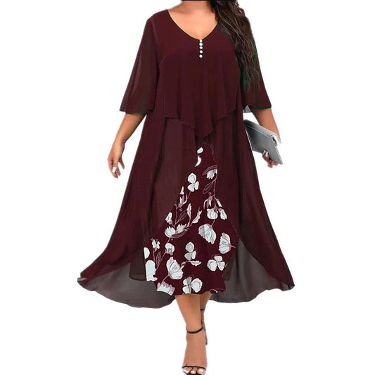 Marina | Flowing Floral Midi Dress