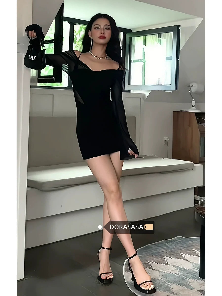 Saashi Patchwork Dress - Fried Street, Stylish Unique, Slim Mesh