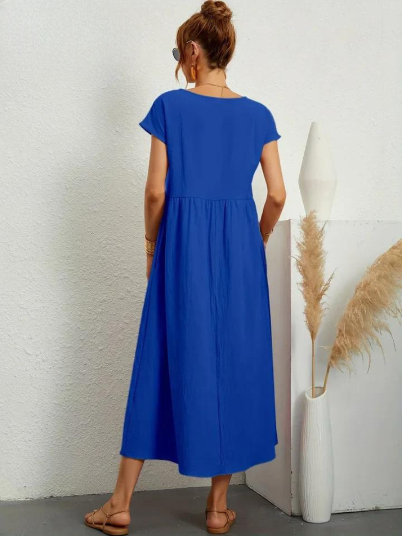 Maelis - Women's Loose Cotton Pocket Dress