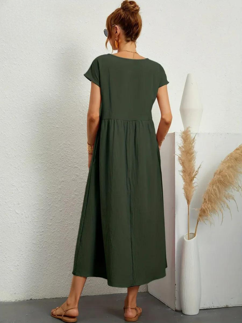 Maelis - Women's Loose Cotton Pocket Dress