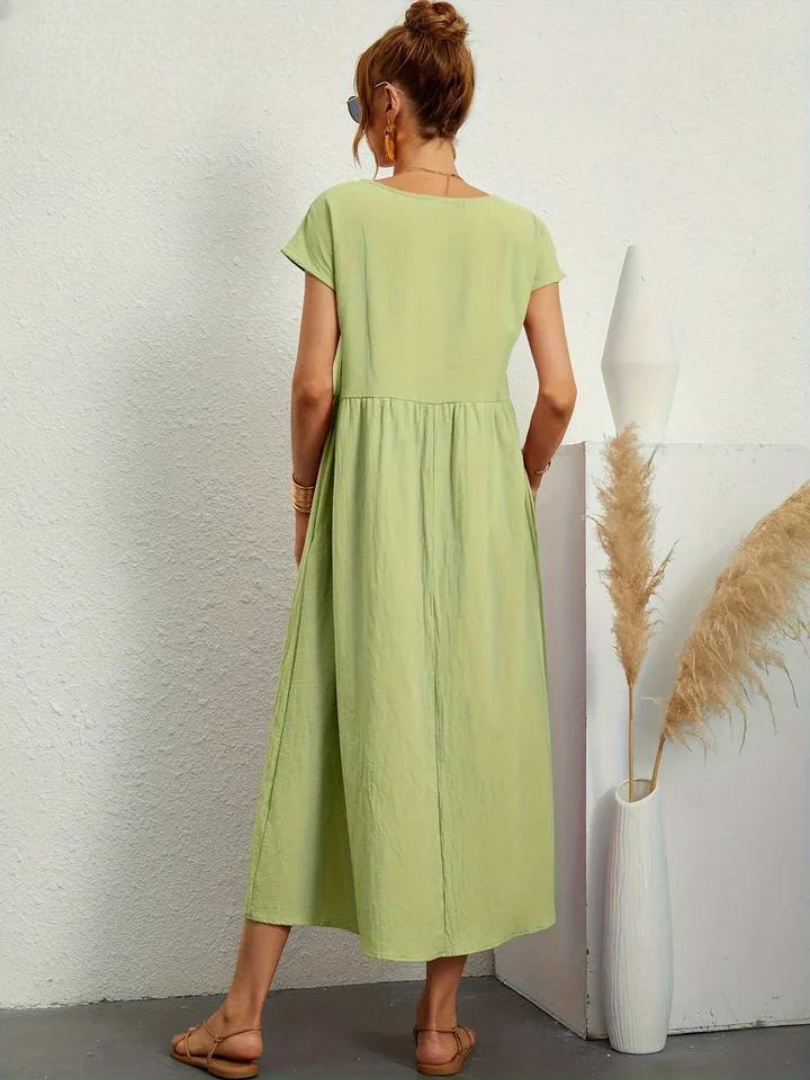 Maelis - Women's Loose Cotton Pocket Dress