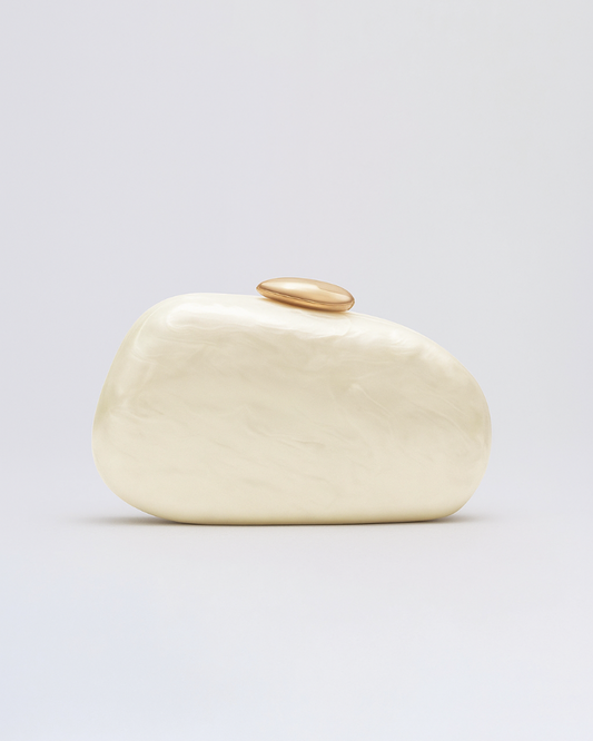 Pearlescent Clutch White