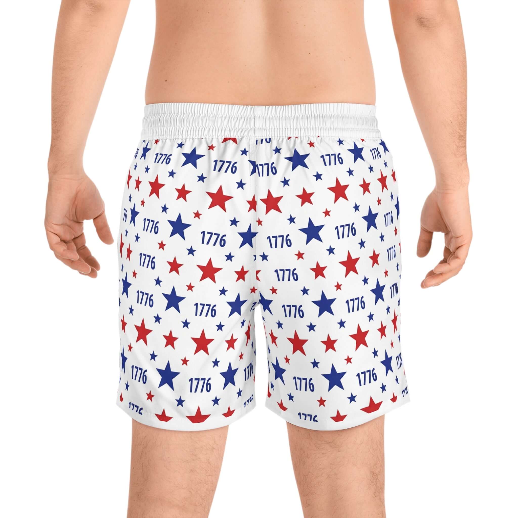 Red White Blue Swim Shorts America's 250th Anniversary