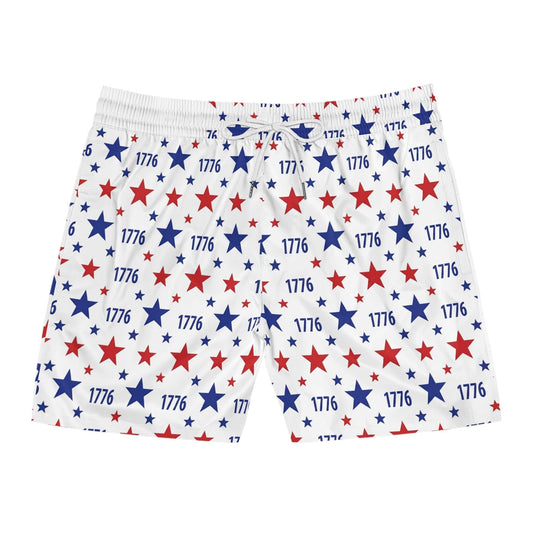 Red White Blue Swim Shorts America's 250th Anniversary
