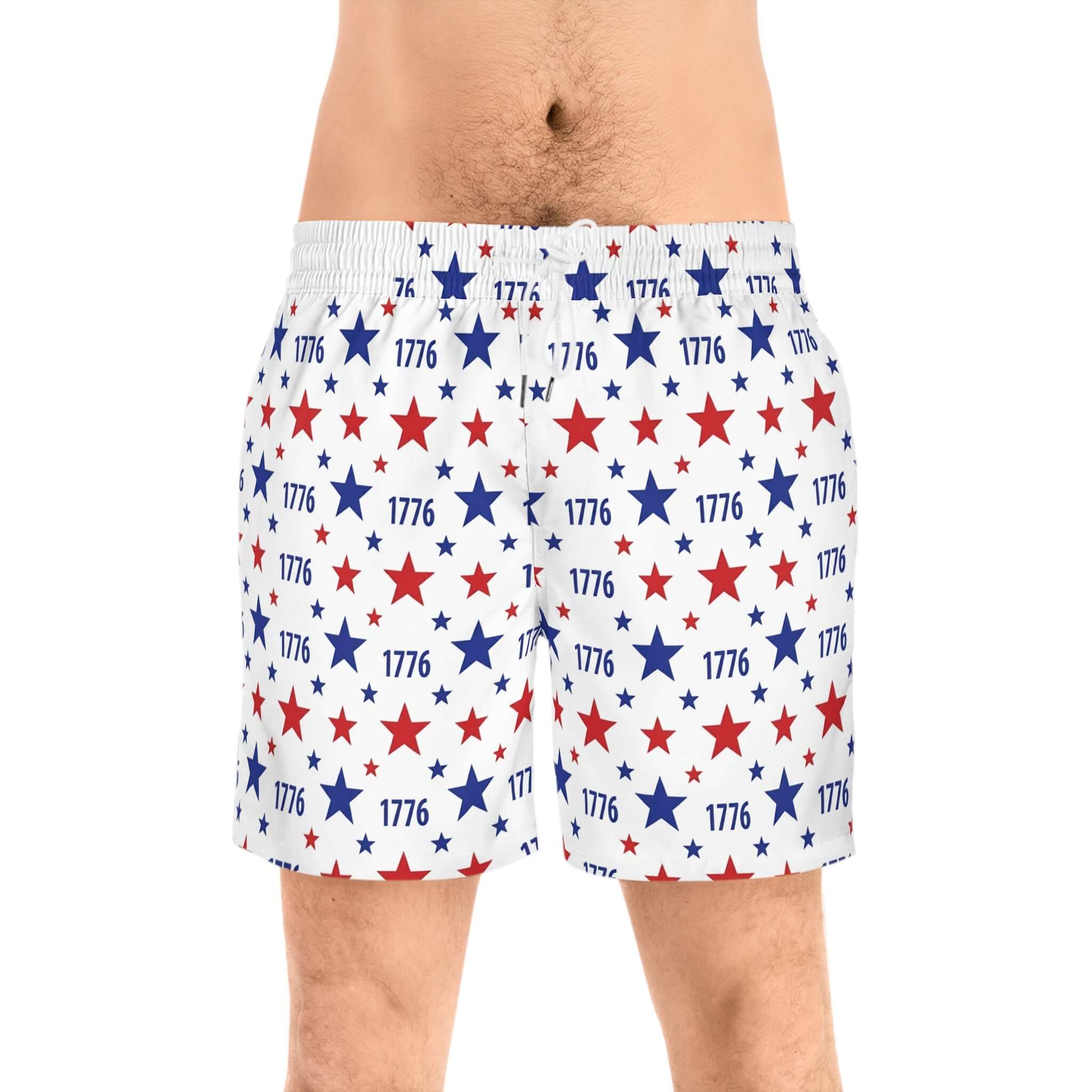 Red White Blue Swim Shorts America's 250th Anniversary